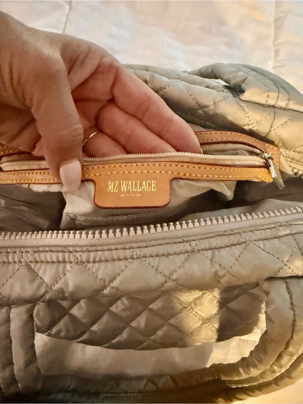 MZ Wallace Gray Medium Tote Bag - Picture 14 of 17